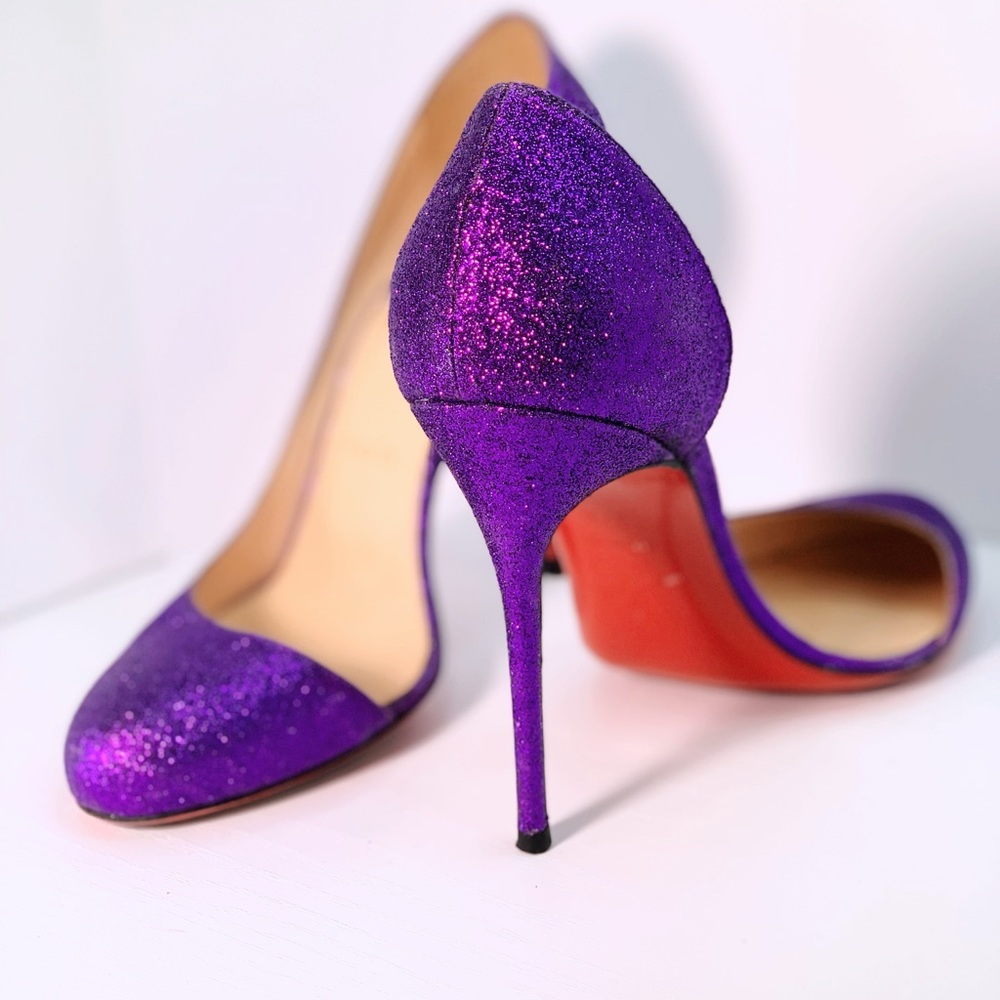 Christian Louboutin Purple Glitter Shoes